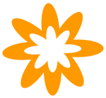 Orange Burst Flower